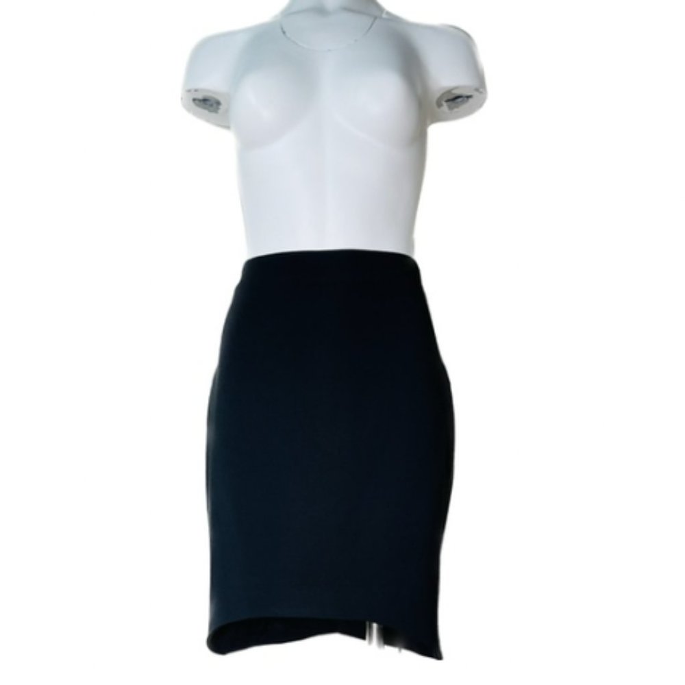 Antonio Berardi Black High Waist Asymmetrical Pencil Skirt View 3